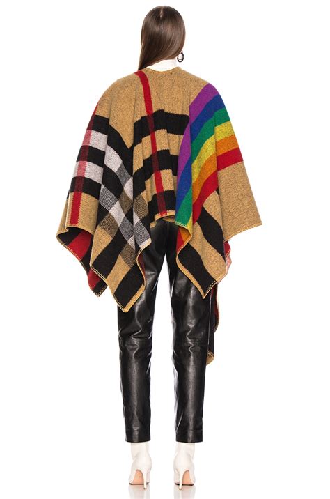 burberry rainbow stripe cape|Women’s Ponchos & Capes .